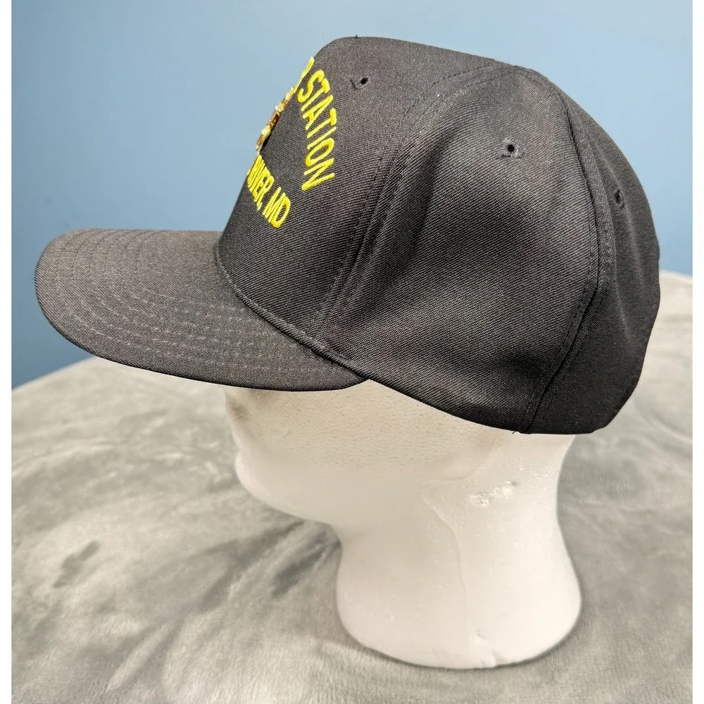 Naval Air Station Patuxent River L  MD Hat Snapback Black USN Anchor Pin